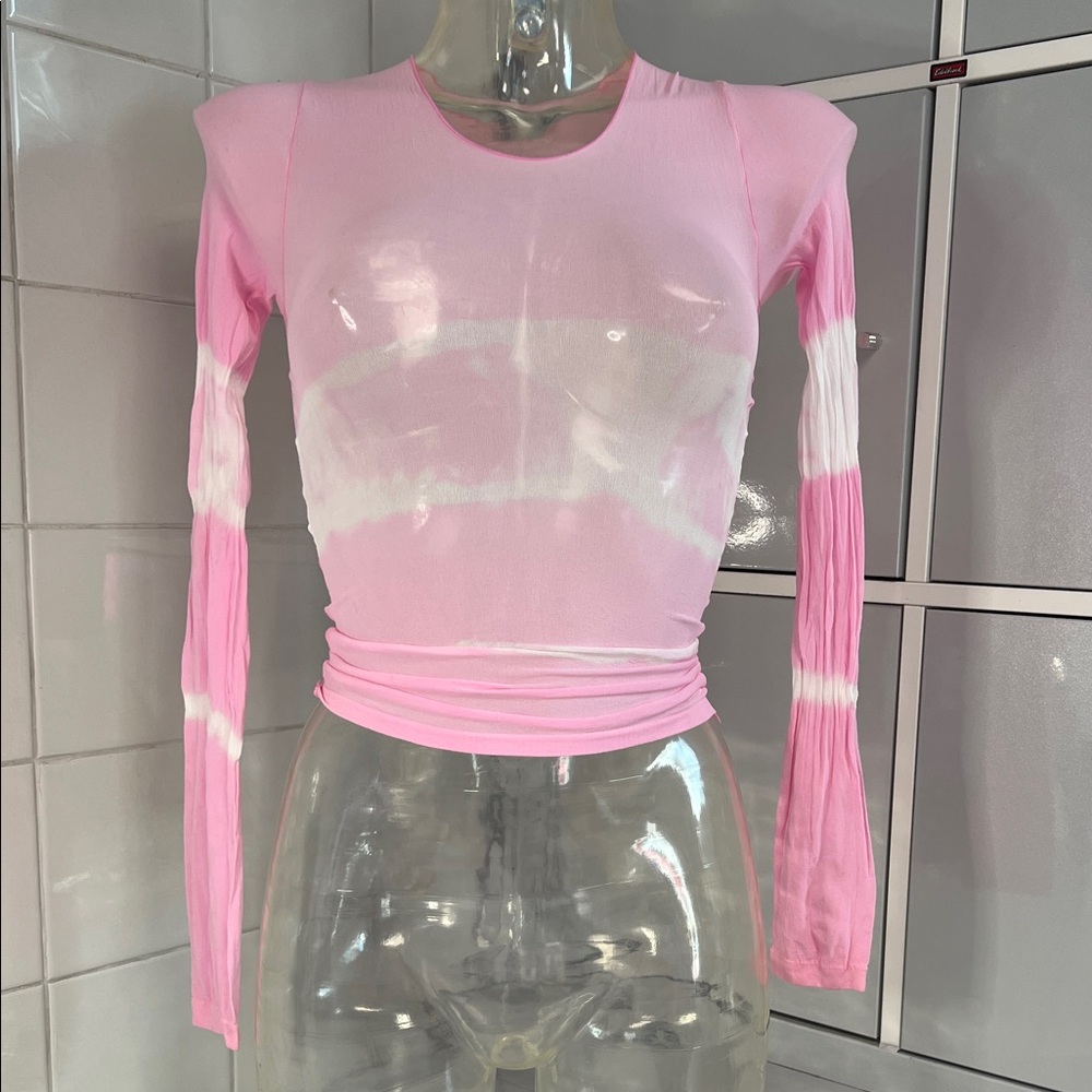 Pastel Pink Tie Dye Stocking Layer Ballet Top NWOT